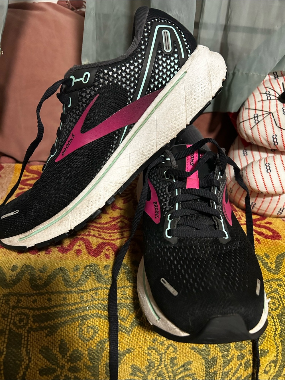 Brooks Black with Magenta & Mint Women's Running Shoes